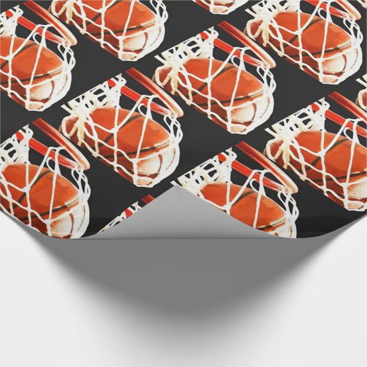 Basketball-Artwork Geschenkpapier (Ecke)