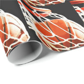 Basketball-Artwork Geschenkpapier (Rolleneckpunkt)