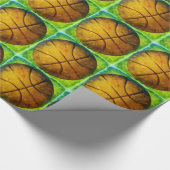 Basketball-Artwork Geschenkpapier (Ecke)