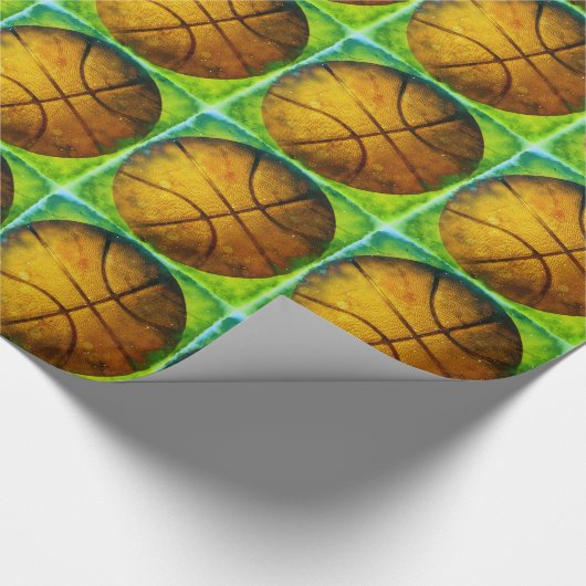 Basketball-Artwork Geschenkpapier (Ecke)