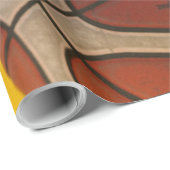 Basketball-Artwork Geschenkpapier (Rolleneckpunkt)