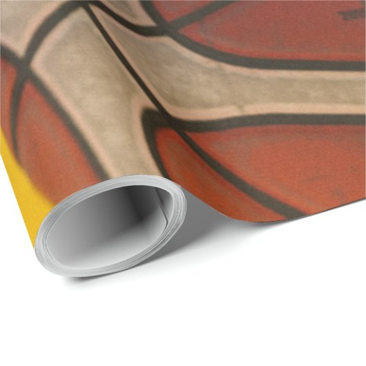 Basketball-Artwork Geschenkpapier (Rolleneckpunkt)