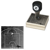 Basketball-Artwork Gummistempel (Stempel)