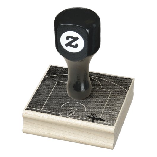 Basketball-Artwork Gummistempel (Stempel)