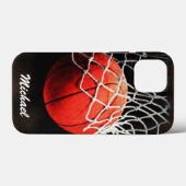 Basketball Artwork Ihr Name Case-Mate iPhone Hülle (Rückseite (Horizontal))