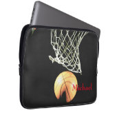 Basketball Artwork Ihr Name Laptopschutzhülle (Vorne Rechts)