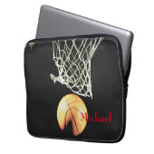 Basketball Artwork Ihr Name Laptopschutzhülle (Vorderseite Links)