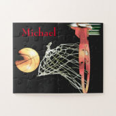 Basketball Artwork Ihr Name Puzzle (Horizontal)