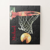 Basketball Artwork Ihr Name Puzzle (Vertikal)