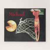 Basketball Artwork Ihr Name Puzzle (Horizontal)