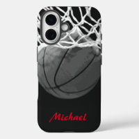 Basketball Artwork Ihr Name Schwarz-weiß Red