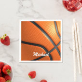 Basketball Artwork Ihr Name Serviette (Beispiel)