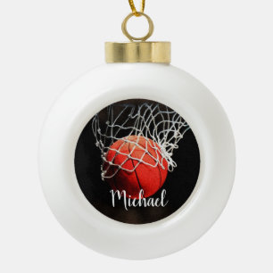 Basketball Artwork Ihren Namen individuell Keramik Kugel-Ornament