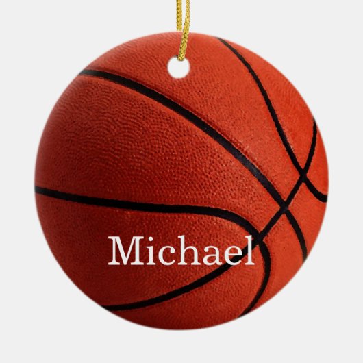 Basketball Artwork Ihren Namen individuell Keramik Ornament (Vorne)