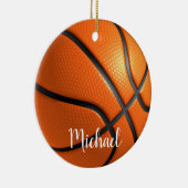 Basketball Artwork Ihren Namen individuell Keramik Ornament (Rechts)