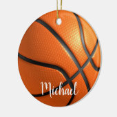 Basketball Artwork Ihren Namen individuell Keramik Ornament (Links)
