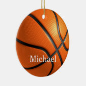 Basketball Artwork Ihren Namen individuell Keramik Ornament (Rechts)