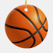 Basketball Artwork Ihren Namen individuell Keramik Ornament (Hinten)