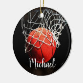 Basketball Artwork Ihren Namen individuell Keramik Ornament (Links)