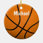 Basketball Artwork Ihren Namen individuell Keramik Ornament (Hinten)