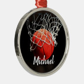 Basketball Artwork Ihren Namen individuell Ornament Aus Metall (Rechts)