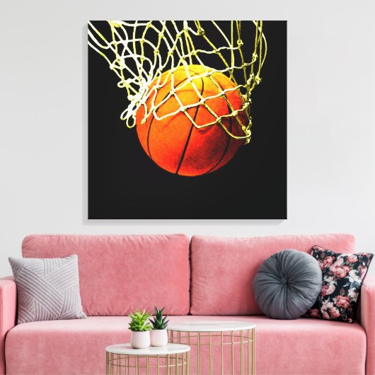 Basketball-Artwork Leinwanddruck (Insitu (Wohnzimmer))