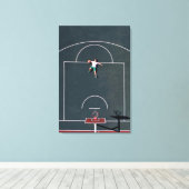 Basketball-Artwork Leinwanddruck (Insitu (Holzboden))