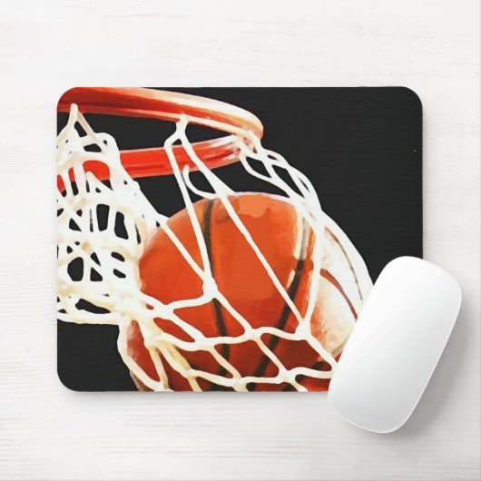 Basketball-Artwork Mousepad (Mit Mouse)