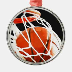 Basketball-Artwork Ornament Aus Metall