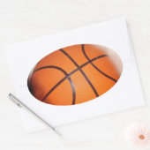 Basketball-Artwork Ovaler Aufkleber (Umschlag)