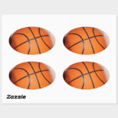 Basketball-Artwork Ovaler Aufkleber (Blatt)