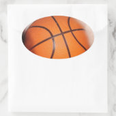 Basketball-Artwork Ovaler Aufkleber (Tasche)