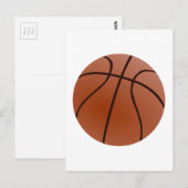 Basketball-Artwork Postkarte (Vorne/Hinten)