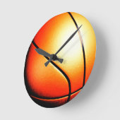 Basketball-Artwork Runde Wanduhr (Winkel)