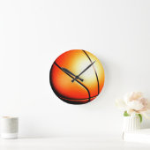 Basketball-Artwork Runde Wanduhr (Zuhause)