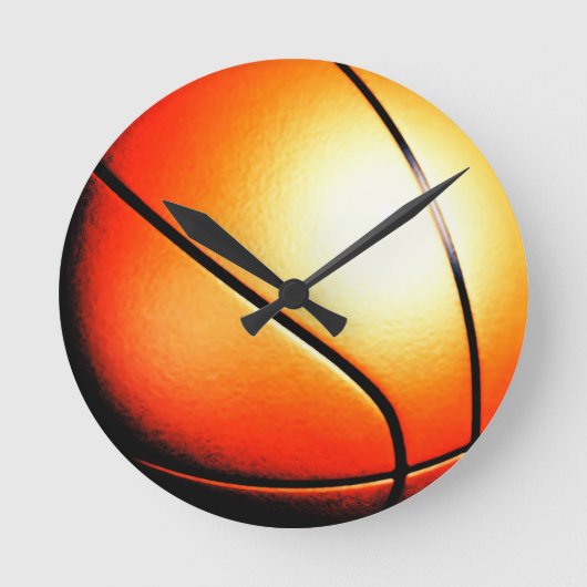 Basketball-Artwork Runde Wanduhr (Vorderseite)