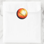 Basketball-Artwork Runder Aufkleber (Tasche)