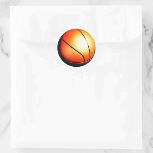 Basketball-Artwork Runder Aufkleber (Tasche)