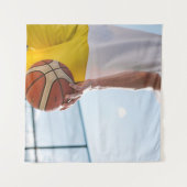 Basketball-Artwork Wandteppich (Vorderseite (Horizontal))