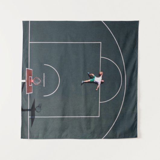 Basketball-Artwork Wandteppich (Vorderseite (Horizontal))