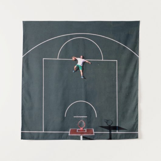 Basketball-Artwork Wandteppich (Vorderseite)