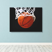 Basketball-Artwork Wrapped Canvas Leinwanddruck (Insitu (Holzboden))