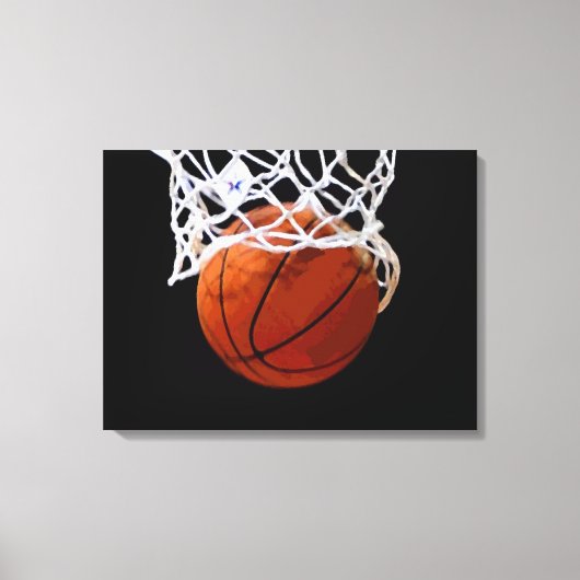 Basketball-Artwork Wrapped Canvas Leinwanddruck (Vorderseite)