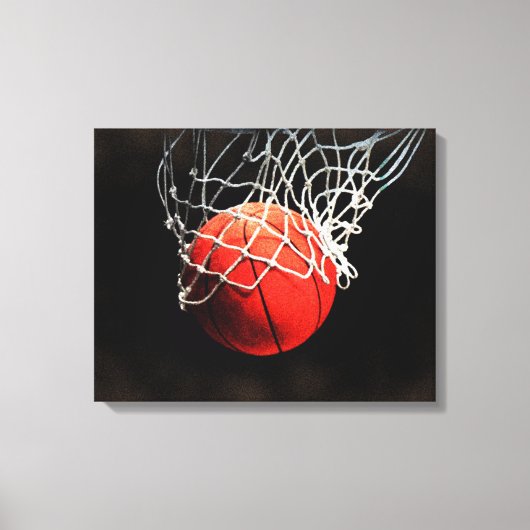 Basketball-Artwork Wrapped Canvas Leinwanddruck (Vorderseite)