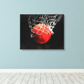 Basketball-Artwork Wrapped Canvas Leinwanddruck (Insitu (Holzboden))