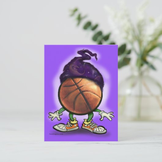 Basketball-Assistent Postkarte (Stehend Vorderseite)