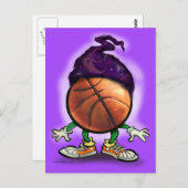 Basketball-Assistent Postkarte (Vorne/Hinten)