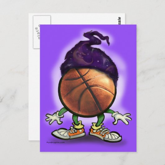 Basketball-Assistent Postkarte (Vorne/Hinten)