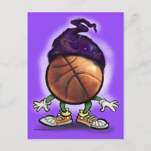 Basketball-Assistent Postkarte (Vorderseite)