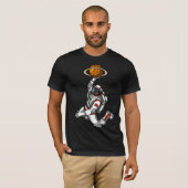 Basketball-Astronauten-Raum-Planet kosmisch T-Shirt (Vorne ganz)